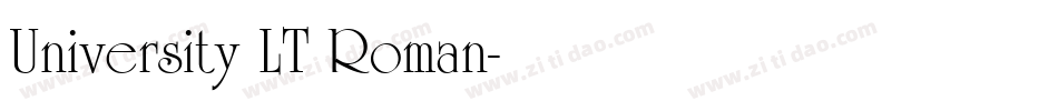 University LT Roman字体转换